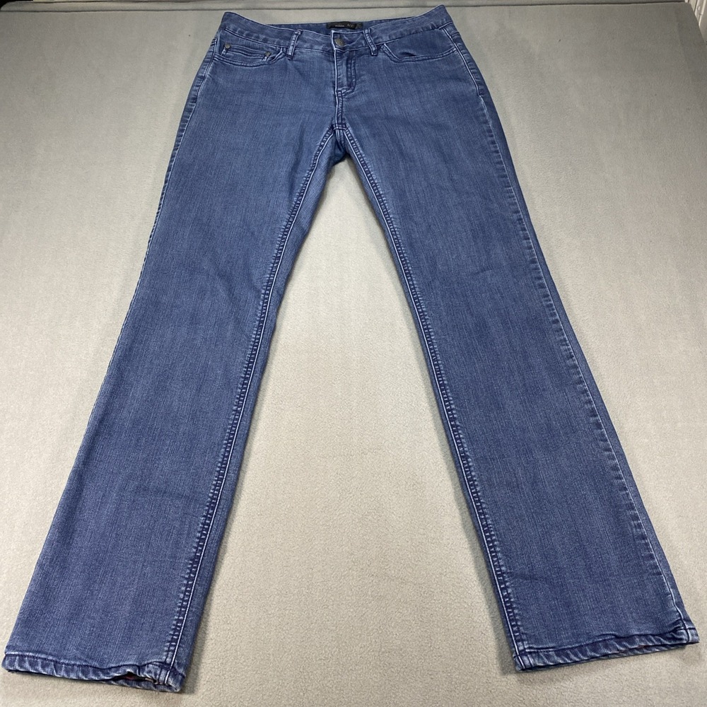 Prana Women's Jeans 4/27 Flannel Lined Medium Wash Blue Boot Cut Outdoor Winter